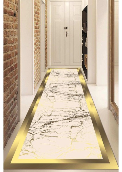 Dijital Baskılı Kaymaz Taban Yıkanabilir Modern Yolluk ve Koridor Halısı NDU-SD-493