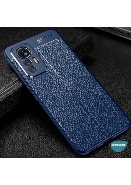 Xiaomi Mi 12 Lite Kılıf Deri Dokulu Silikon Siyah