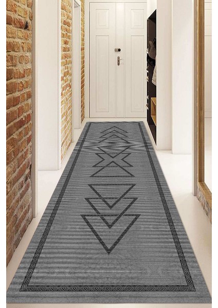 Dijital Baskılı Kaymaz Taban Yıkanabilir Modern Yolluk ve Koridor Halısı NDU-SD-1063
