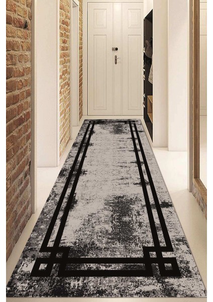 Dijital Baskılı Kaymaz Taban Yıkanabilir Modern Yolluk ve Koridor Halısı NDU-SD-444