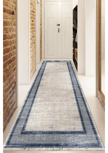 Dijital Baskılı Kaymaz Taban Yıkanabilir Modern Yolluk ve Koridor Halısı NDU-HT-669