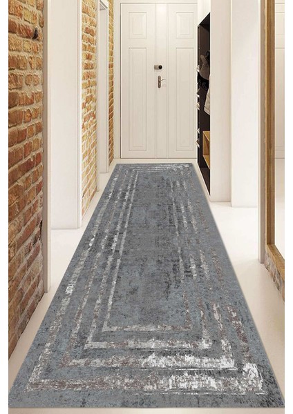 Dijital Baskılı Kaymaz Taban Yıkanabilir Modern Yolluk ve Koridor Halısı NDU-HT-965