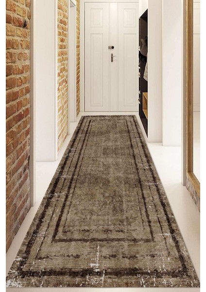 Dijital Baskılı Kaymaz Taban Yıkanabilir Modern Yolluk ve Koridor Halısı NDU-HT-974