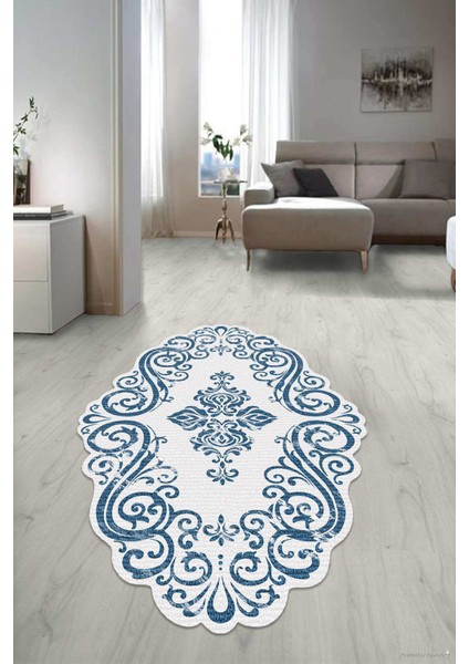 Dijital Baskılı Kaymaz Taban Yıkanabilir Lazer Kesim Salon Halısı Yolluk NLZR-HT-888