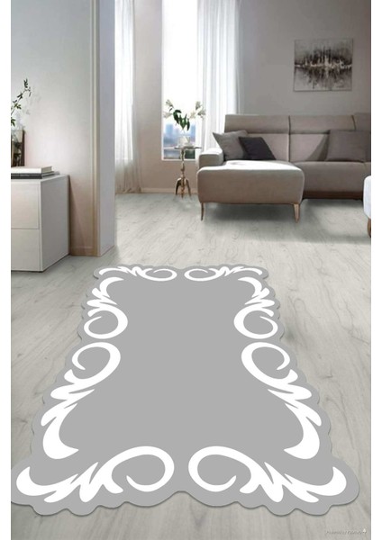 Dijital Baskılı Kaymaz Taban Yıkanabilir Lazer Kesim Salon Halısı Yolluk NLZR-HT-868