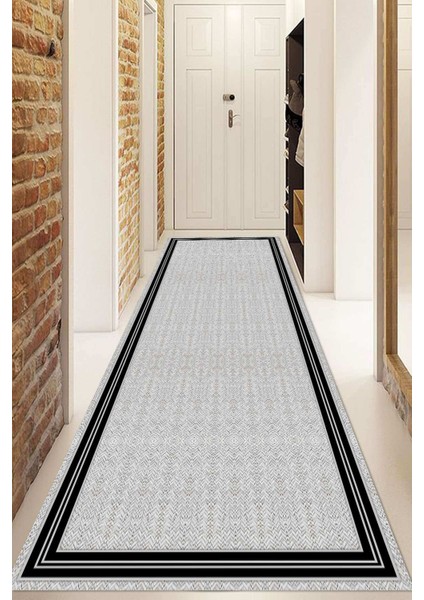 Dijital Baskılı Kaymaz Taban Yıkanabilir Modern Yolluk ve Koridor Halısı NDU-SD-362