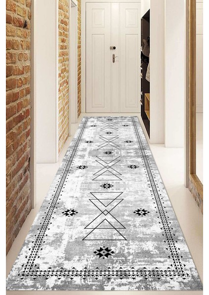 Dijital Baskılı Kaymaz Taban Yıkanabilir Modern Yolluk ve Koridor Halısı NDU-SD-1030