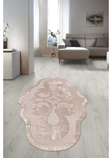 Dijital Baskılı Kaymaz Taban Yıkanabilir Lazer Kesim Salon Halısı Yolluk NLZR-HT-1020