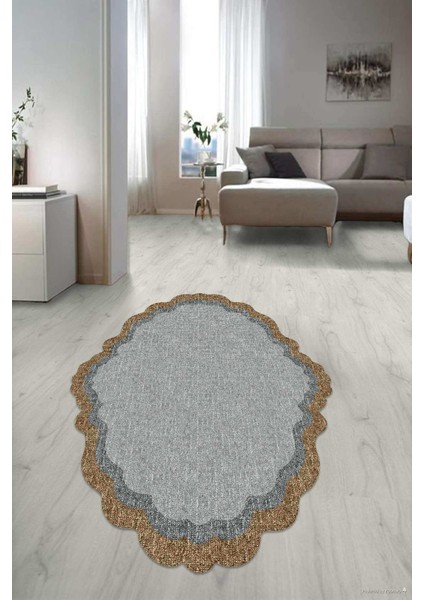Dijital Baskılı Kaymaz Taban Yıkanabilir Lazer Kesim Salon Halısı Yolluk NLZR-HT-1601