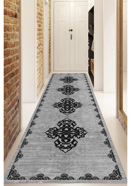 Dijital Baskılı Kaymaz Taban Yıkanabilir Modern Yolluk ve Koridor Halısı NDU-SD-1086