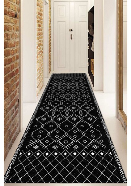 Dijital Baskılı Kaymaz Taban Yıkanabilir Modern Yolluk ve Koridor Halısı NDU-SD-556
