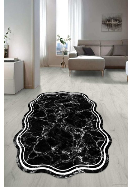Dijital Baskılı Kaymaz Taban Yıkanabilir Lazer Kesim Salon Halısı Yolluk NLZR-HT-795
