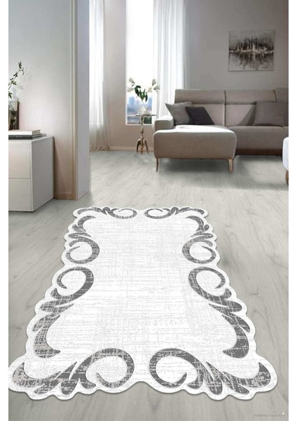 Dijital Baskılı Kaymaz Taban Yıkanabilir Lazer Kesim Salon Halısı Yolluk NLZR-HT-1428