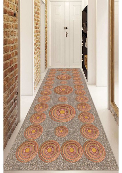 Dijital Baskılı Kaymaz Taban Yıkanabilir Modern Yolluk ve Koridor Halısı NDU-SD-372