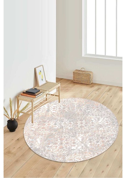 Dijital Baskılı Kaymaz Taban Yıkanabilir Yuvarlak Salon Halısı Koridor Halısı Paspas NDY-HT-385