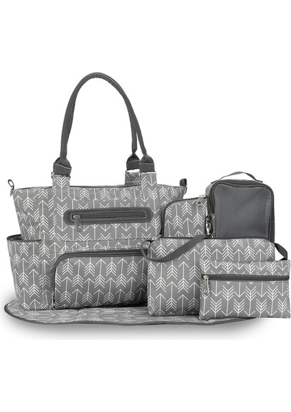 Büyük Kapasiteli Bebek Bakım Çantası - Gri (Yurt Dışından)