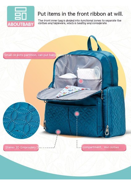 Büyük Kapasiteli Bebek Bakım Çantası - Mavi (Yurt Dışından) modelleri