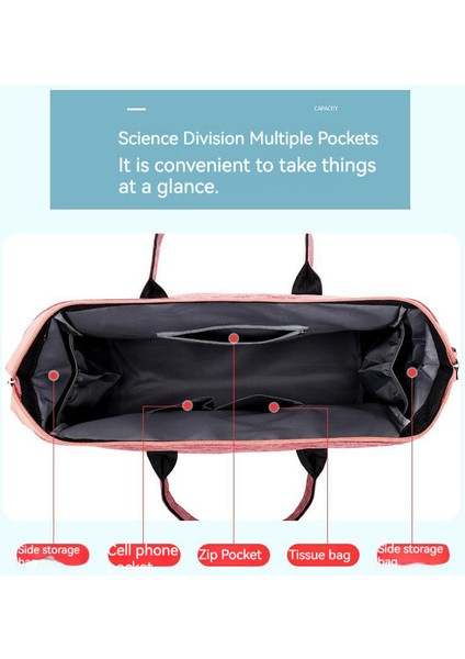 Çok Fonksiyonlu Su Geçirmez Bebek Bakım Çantası - Pembe (Yurt Dışından) fiyatları