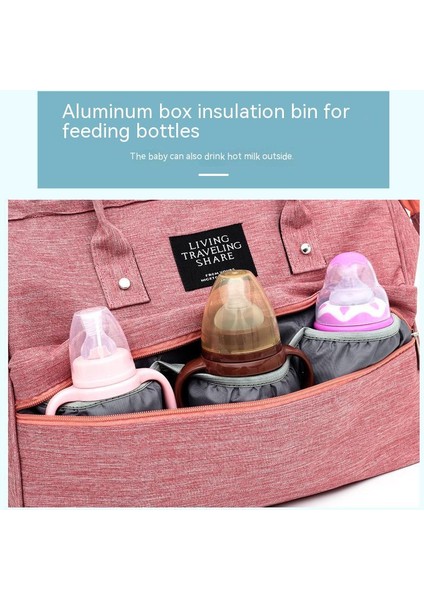 Çok Fonksiyonlu Su Geçirmez Bebek Bakım Çantası - Pembe (Yurt Dışından) indirimleri