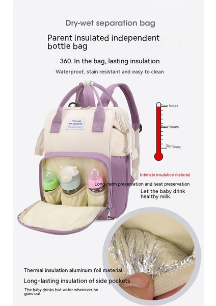 Büyük Kapasiteli Çok Fonksiyonlu Sırt Çantası - Mor (Yurt Dışından) fiyatları