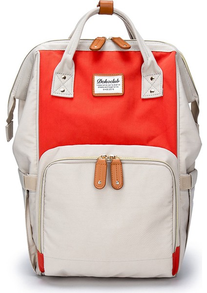 Çok Fonksiyonlu Büyük Kapasiteli Anne-Bebek Sırt Çantası - Kırmızı Beyaz (Yurt Dışından)