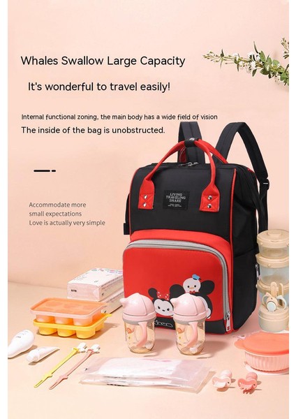 Bebek Bakım Çantası - Kırmızı/siyah (Yurt Dışından) fırsatları