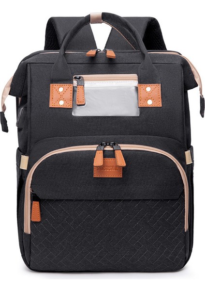 Büyük Kapasiteli Bebek Bakım Çantası - Siyah (Yurt Dışından)