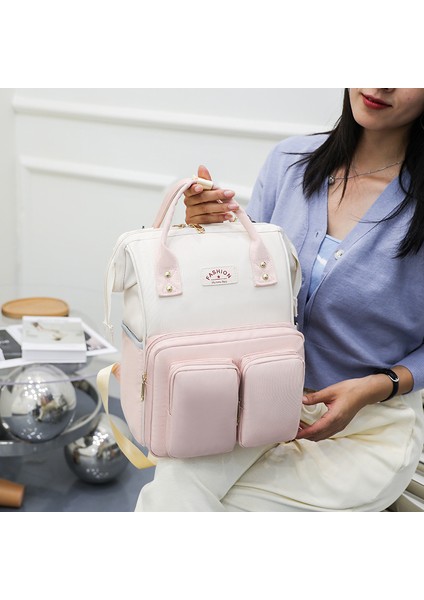 Büyük Kapasiteli Bebek Bakım Çantası - Pembe (Yurt Dışından)