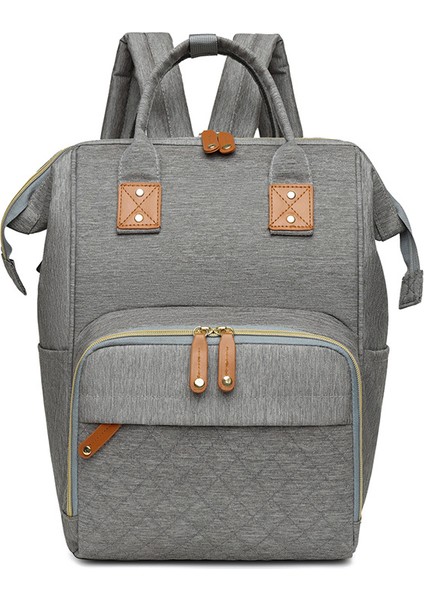 Büyük Kapasiteli Bebek Bakım Çantası - Gri (Yurt Dışından)