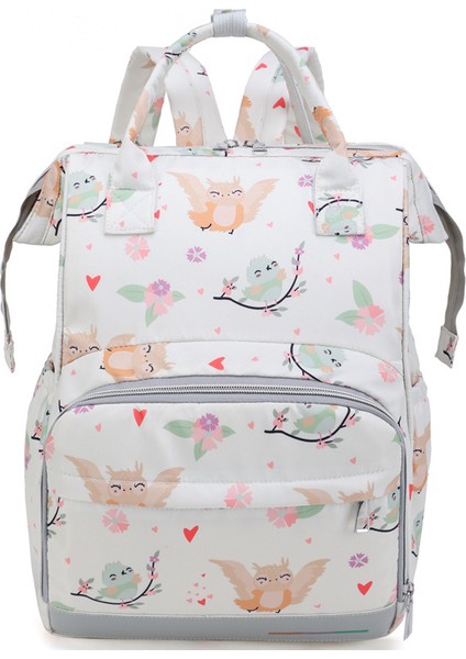 Çok Bölmeli Büyük Kapasiteli Bebek Bakım Çantası - Beyaz (Yurt Dışından)