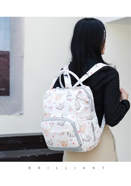 Çok Bölmeli Büyük Kapasiteli Bebek Bakım Çantası - Beyaz (Yurt Dışından) fiyatları