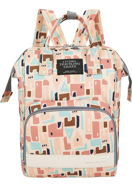 Çok Bölmeli Büyük Kapasiteli Bebek Bakım Çantası - Pembe/mavi (Yurt Dışından)