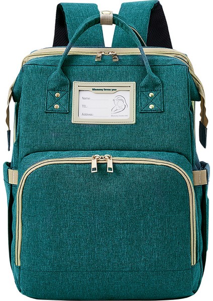 Çok Bölmeli Büyük Kapasiteli Bebek Bakım Çantası - Yeşil (Yurt Dışından)