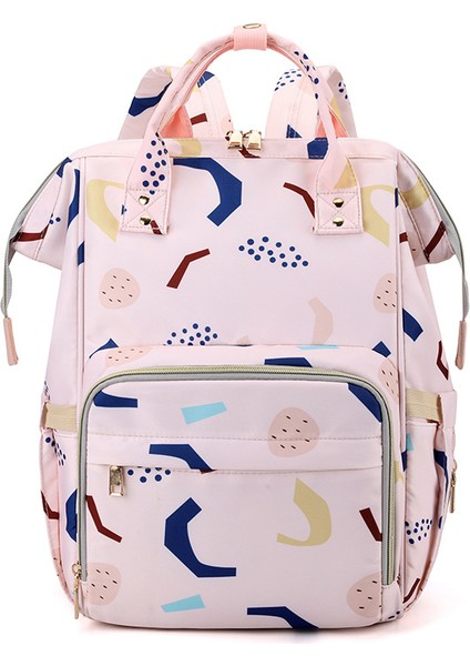 Çok Bölmeli Büyük Kapasiteli Bebek Bakım Çantası - Pembe (Yurt Dışından)