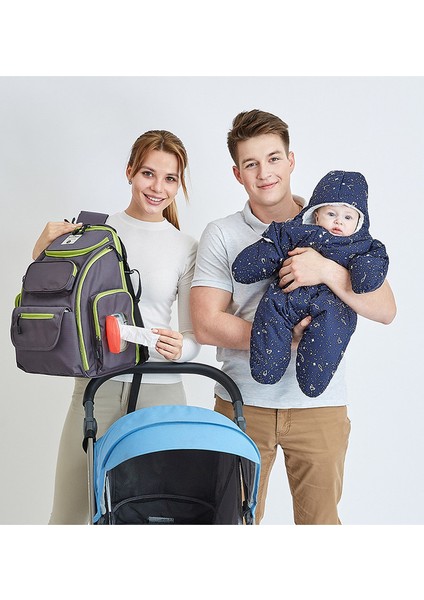 Su Geçirmez Naylon Anne Çantası Çok Fonksiyonlu Büyük Kapasiteli Omuz Anne Çantası - Gri (Yurt Dışından) fiyatları