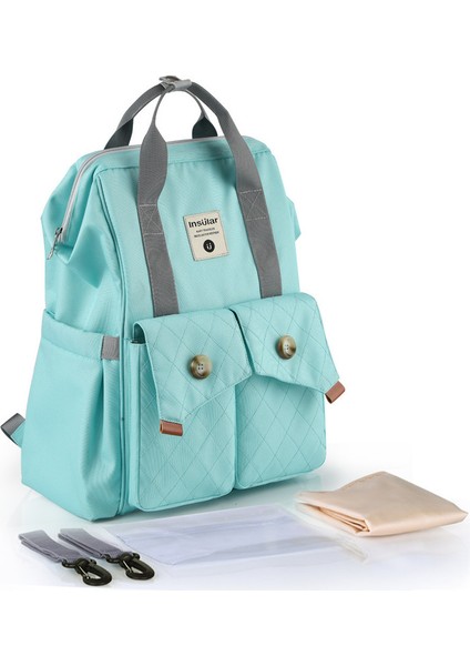 Büyük Kapasiteli Bebek Bakım Çantası - Yeşil (Yurt Dışından)