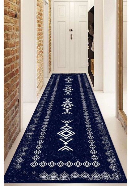 Dijital Baskılı Kaymaz Taban Yıkanabilir Modern Yolluk ve Koridor Halısı NDU-SD-1047