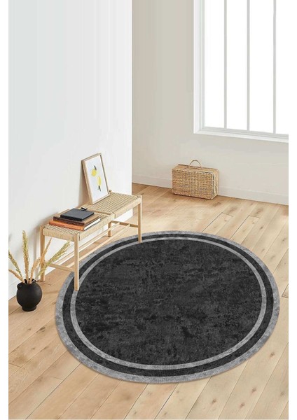 Dijital Baskılı Kaymaz Taban Yıkanabilir Yuvarlak Salon Halısı Koridor Halısı Paspas NDY-HT-364