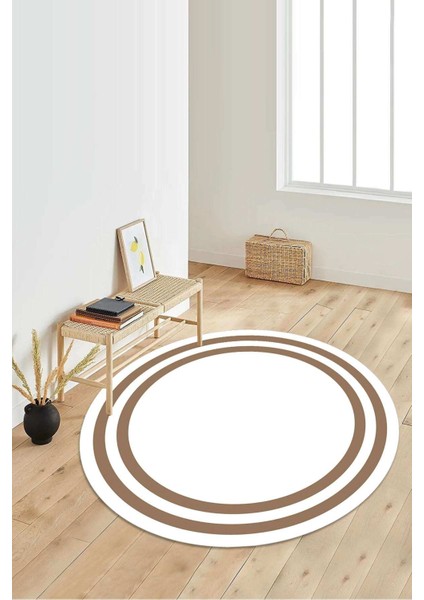 Dijital Baskılı Kaymaz Taban Yıkanabilir Yuvarlak Salon Halısı Koridor Halısı Paspas NDY-HT-533