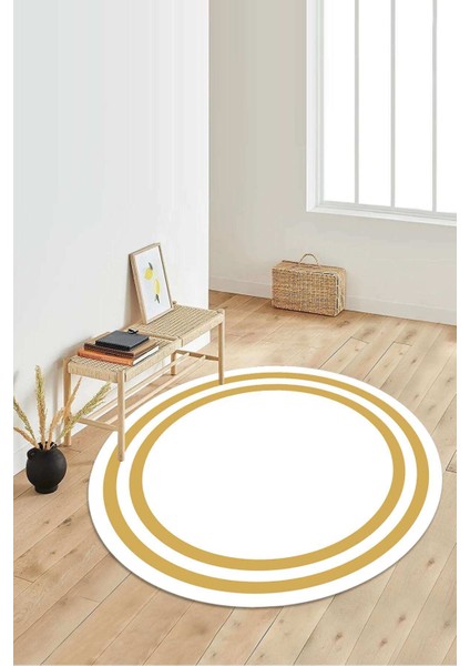 Dijital Baskılı Kaymaz Taban Yıkanabilir Yuvarlak Salon Halısı Koridor Halısı Paspas NDY-HT-535