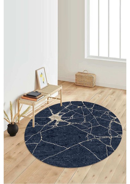 Dijital Baskılı Kaymaz Taban Yıkanabilir Yuvarlak Salon Halısı Koridor Halısı Paspas NDY-HT-259