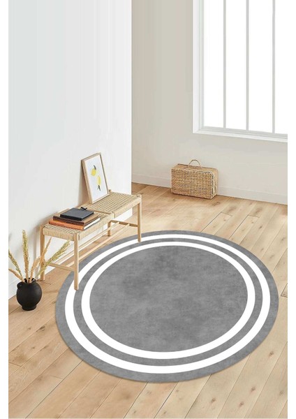 Dijital Baskılı Kaymaz Taban Yıkanabilir Yuvarlak Salon Halısı Koridor Halısı Paspas NDY-HT-530