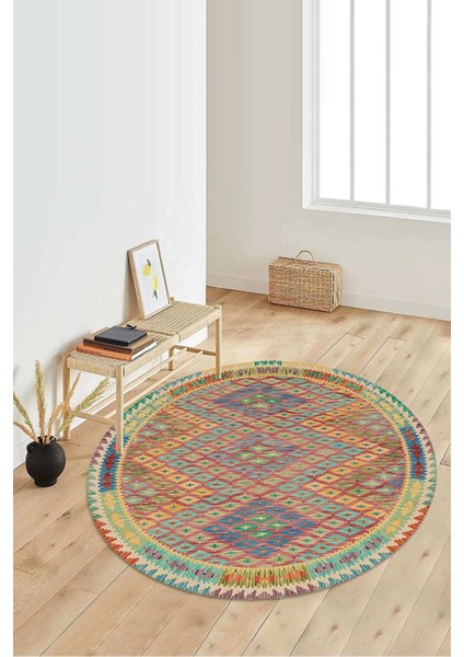 Dijital Baskılı Kaymaz Taban Yıkanabilir Yuvarlak Salon Halısı Koridor Halısı Paspas NDY-HT-652
