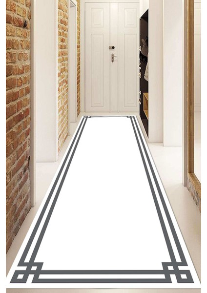 Dijital Baskılı Kaymaz Taban Yıkanabilir Modern Yolluk ve Koridor Halısı NDU-SD-1109