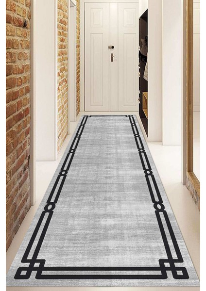 Dijital Baskılı Kaymaz Taban Yıkanabilir Modern Yolluk ve Koridor Halısı NDU-SD-405