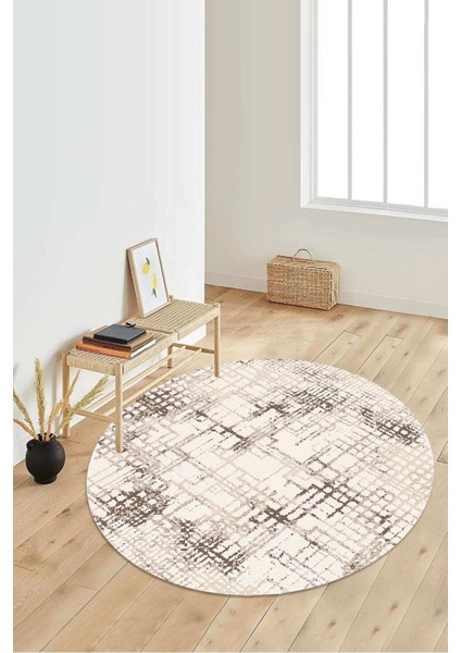 Dijital Baskılı Kaymaz Taban Yıkanabilir Yuvarlak Salon Halısı Koridor Halısı Paspas Ndy-Ht-50