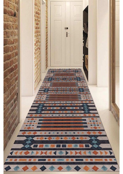 Dijital Baskılı Kaymaz Taban Yıkanabilir Modern Yolluk ve Koridor Halısı NDU-SD-1115