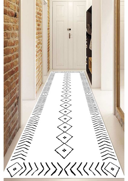 Dijital Baskılı Kaymaz Taban Yıkanabilir Modern Yolluk ve Koridor Halısı NDU-SD-562