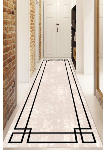 Dijital Baskılı Kaymaz Taban Yıkanabilir Modern Yolluk ve Koridor Halısı NDU-SD-601