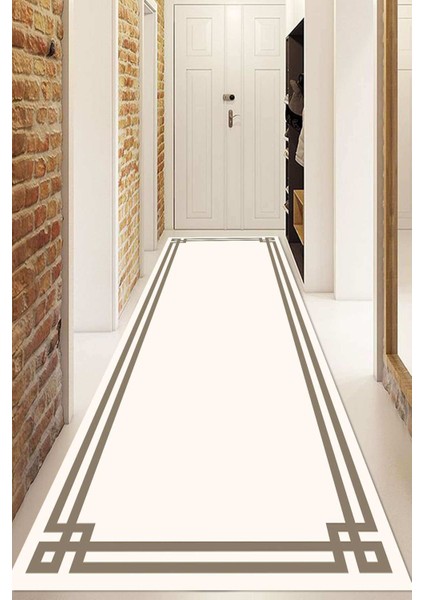 Dijital Baskılı Kaymaz Taban Yıkanabilir Modern Yolluk ve Koridor Halısı NDU-SD-673